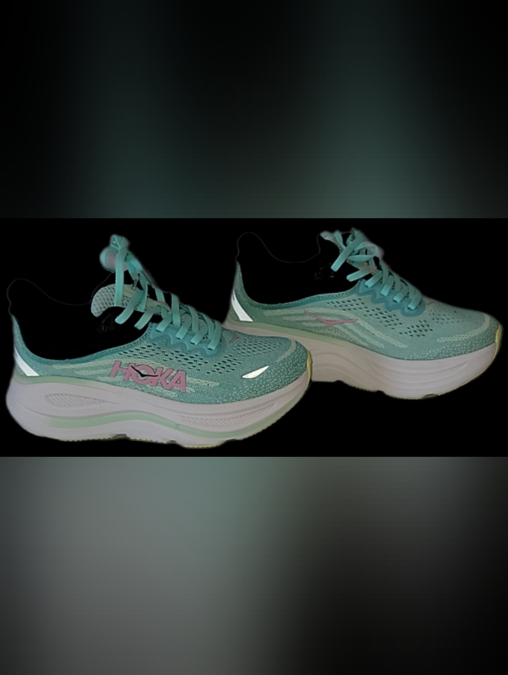 "WIDE" Hoka Bondi 9 Women's Teal and Pink Running Shoes BRAND NEW MULTIPLE SIZES - Picture 7 of 14